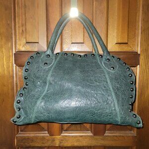 Green Innue, Texas Leather, Stud Satchel, Gardo Bag